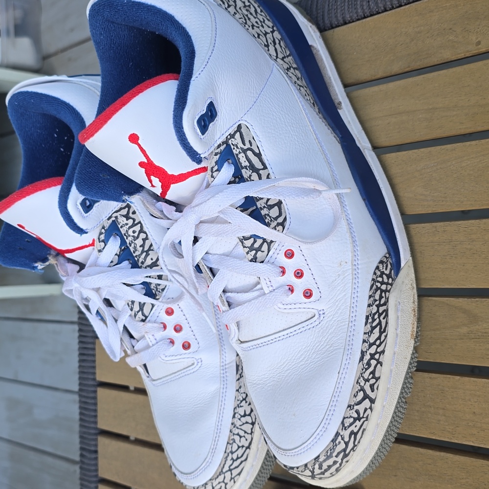 Jordan 3 Retro OG White and True Blue 2016 Size 14 - Picture 5 of 8
